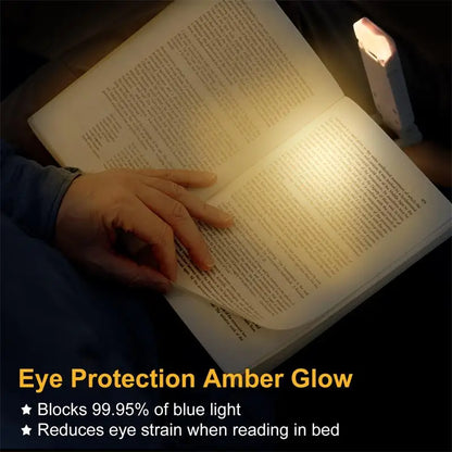 Mini LED Clip Book Light USB Rechargeable Book Reading Light Brightness Adjustable Eye Protection Portable Bookmark Read Light
