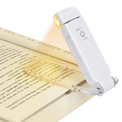 Mini LED Clip Book Light USB Rechargeable Book Reading Light Brightness Adjustable Eye Protection Portable Bookmark Read Light